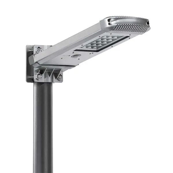 All-in-one solar street light pole mounted style