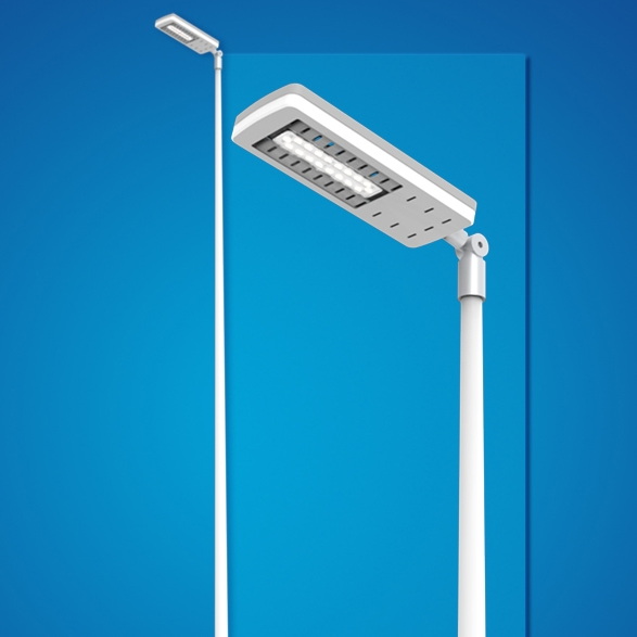 Reluxlight all-in-two solar street light Pole-Top Closeup